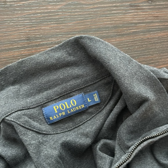 Polo Ralph Lauren quarter zip men’s gray sweatshirt Sz L - Picture 5 of 8